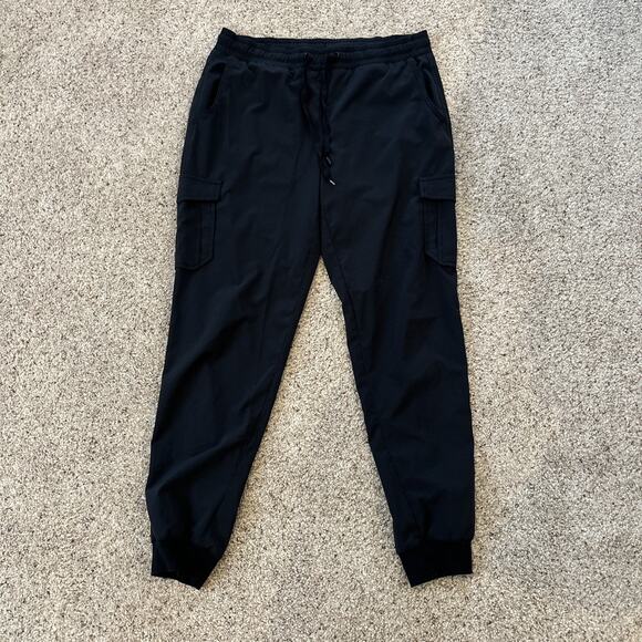Eddie Bauer Pants Womens Small Black Cargo Jogger Stretch Elastic Waist Pockets - Picture 1 of 5